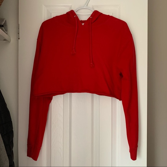 Nameless Red Cropped Hoodie - Picture 2 of 7